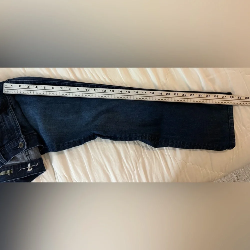 7 For All Mankind Slimmy Men’s Jeans 34x28 Dark Wash Slim Straight Fit Denim